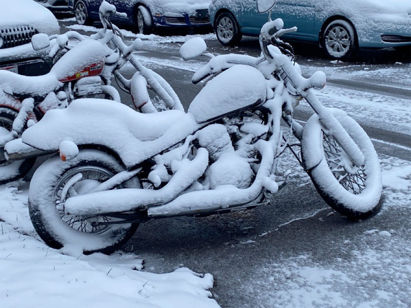 winter motorcycle storage